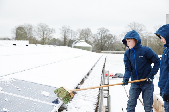 snow on solar panels- tips for removal | solar power authority